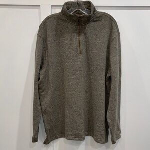 Haggar Men's Quarter-Zip Sweater in Taupe Gray